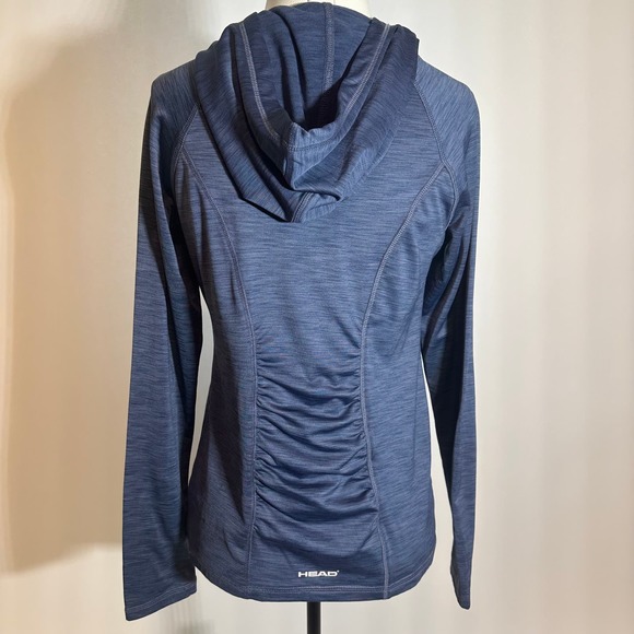 Head Blue Scrunched Back Athletic Outdoor Running Hoodie‎ Womens Size Medium M - Picture 4 of 12